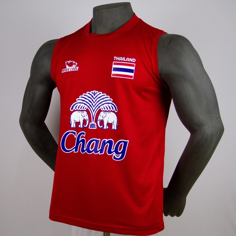 ภาพสินค้าเสื้อกีฬา เสื้อฟุตบอล เสื้อกีฬาแขนกุด รุ่น Pro Diy thailand Chang จากร้าน parnsport บน Shopee ภาพที่ 4