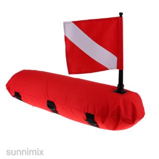 สินค้า [SUNNIMIX] Inflatable Scuba Diving Spearfishing Signal Float Buoy + Dive Flag Banner