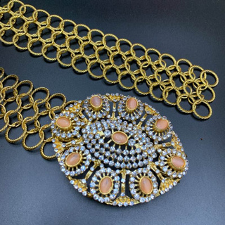 Vintage Jewelry เข็มขัดสีทอง สำหรับชุดไทยนางสาว