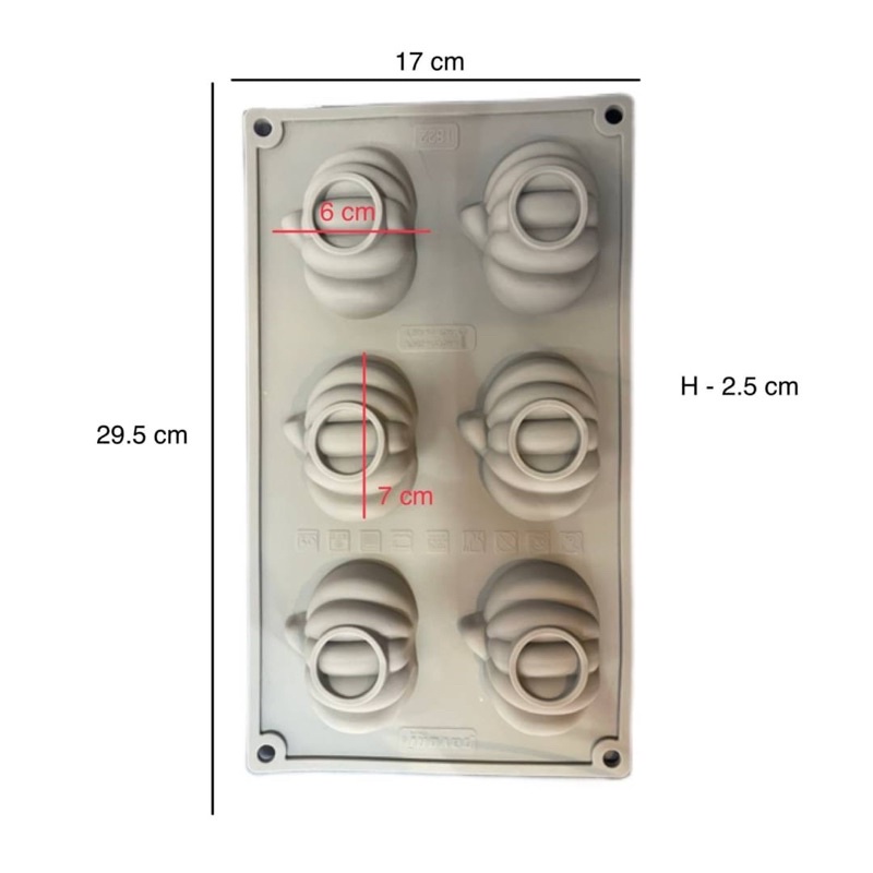 ซิลิโคนทำขนม-แม่พิมพ์ทำขนม-บล็อคซิลิโคน-ทรงฟักทอง