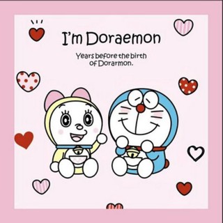 ผ้าพันคอ ผ้าคลุมไหล่ ขนาด 70x70cm ลาย โดราเอม่อน Doraemon โดเรม่อน