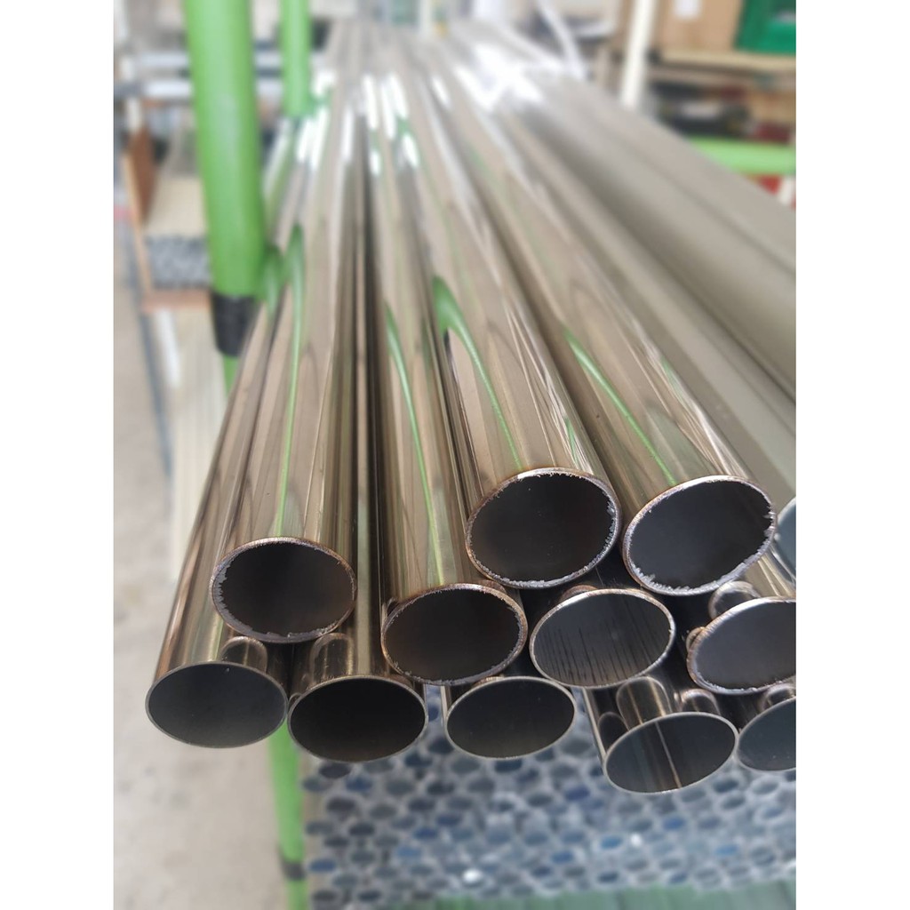 ภาพสินค้าท่อสแตนเลส ท่อ DIY ท่อใช้ประกอบกับข้อต่อ ท่อสแตนเลสเกรด 201 stainless pipe dia28 จากร้าน id_line.meimei786 บน Shopee ภาพที่ 2