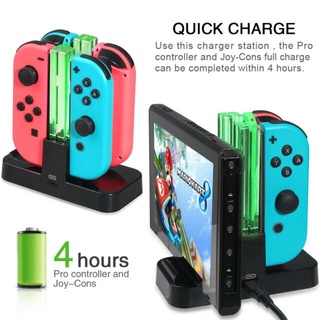 ภาพขนาดย่อของภาพหน้าปกสินค้าแท่นชาร์จจอย JoyCon จอยโปร Nintendo Switch Charging Dock Joy Pro ยี่ห้อ Dobe ของแท้ จากร้าน vodunpack บน Shopee ภาพที่ 8