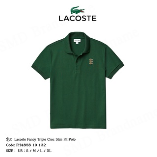 ภาพหน้าปกสินค้าLacoste เสื้อโปโลชายสีเขียวปักโลโก้ 3 ตัว รุ่น LACOSTE Fancy Triple Croc Slim Fit Polo Code: PH4858 10 132 ซึ่งคุณอาจชอบสินค้านี้