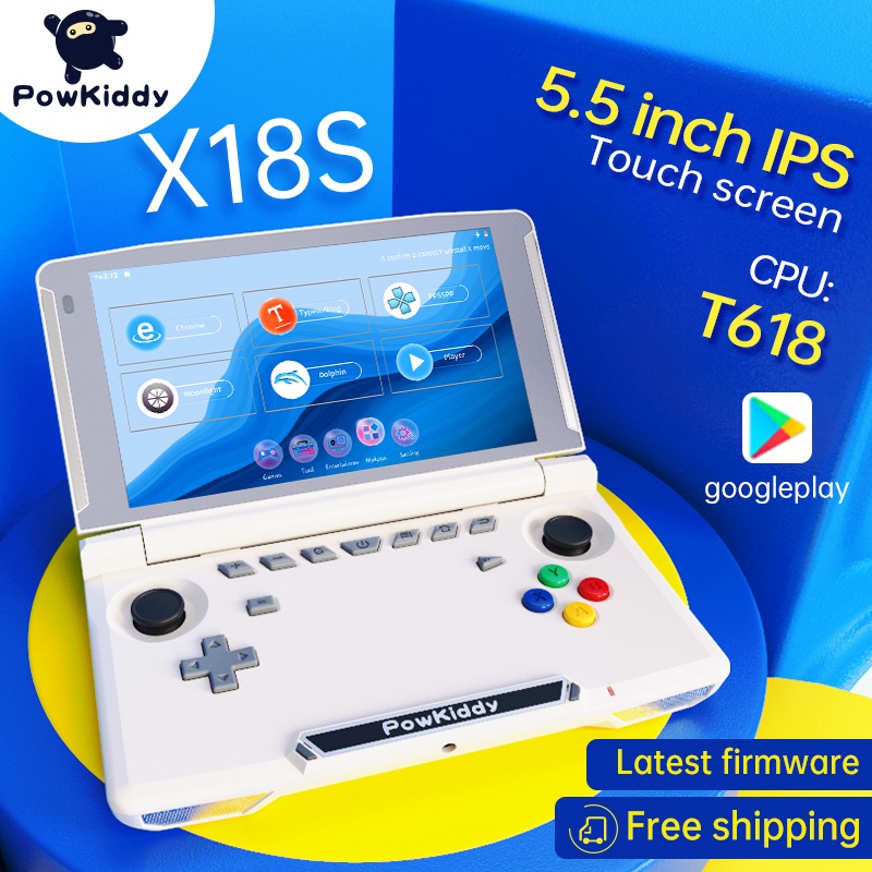 Powkiddy X18S เกมคอนโซลมือถือ หน้าจอสัมผัส Ips แอนดรอยด์ 11 5.5 นิ้ว ชิป  T618 แรม 4Gb รอม 64Gb | Shopee Thailand