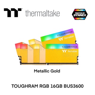 RAM(แรม) DDR4 16GB(8x2) BUS3600 ThermalTake TOUGHRAM RGB (Metallic Gold) ของใหม่ประกัน LT