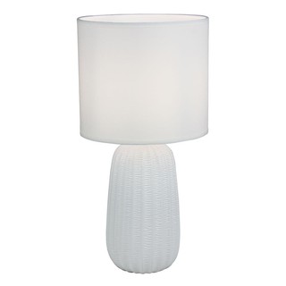 Table lamp TABLE LAMP CARINI CONTEMPORARY AT19180WH FABRIC/CERAMIC WHITE The lamp Light bulb โคมไฟตั้งโต๊ะ ไฟตั้งโต๊ะ CA