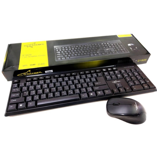 คีย์บอร์ด+เม้าไร้สายTacker Wireless Keyboard Mouse ชุดคีย์บอร์ด กับ ...