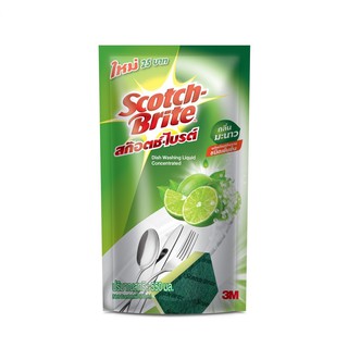 Scotch-Brite Dish Washing Liquid Concentrated สก๊อตช์-ไบรต์ ผลิตภัณฑ์ล้างจานชนิดเข้มข้น กลิ่นมะนาว 550 มล.