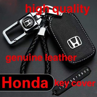 สินค้า เคสกุญแจรถยนต์ honda ACCORD CIVIC CRV5 HRV FIT CRV พวงกุญแจ พวงกุญแจรถยนต์ ปลอกกุญแจรถยนต์ กระเป๋าใส่กุญแจรถยนต์ leather ready stock
