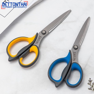 Deli 77759 Scissors กรรไกรสเตนเลส สำหรับตัดกระดาษและผ้า ขนาด 170 mm (6 3/5 นิ้ว) คละสี 1 ชิ้น อุปกรณ์ตัด อุปกรณ์สำนักงาน