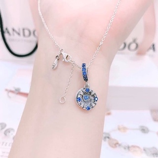 Pandora สร้อยคอ จี้รูปหัวใจ สีฟ้า p804