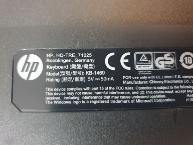 ลด-80บ-โค้ด-enth119-คีย์บอร์ดมือสอง-keyboard-hp-รุ้น-kb1469-หัวps2-แป้นอังกฤษ