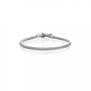 Prayer Silver Bracelet - White Rhodium สร้อยข้อมือเงินแท้ 925 ขัดเงาลงดำ ชุบไวท์โรเดียม