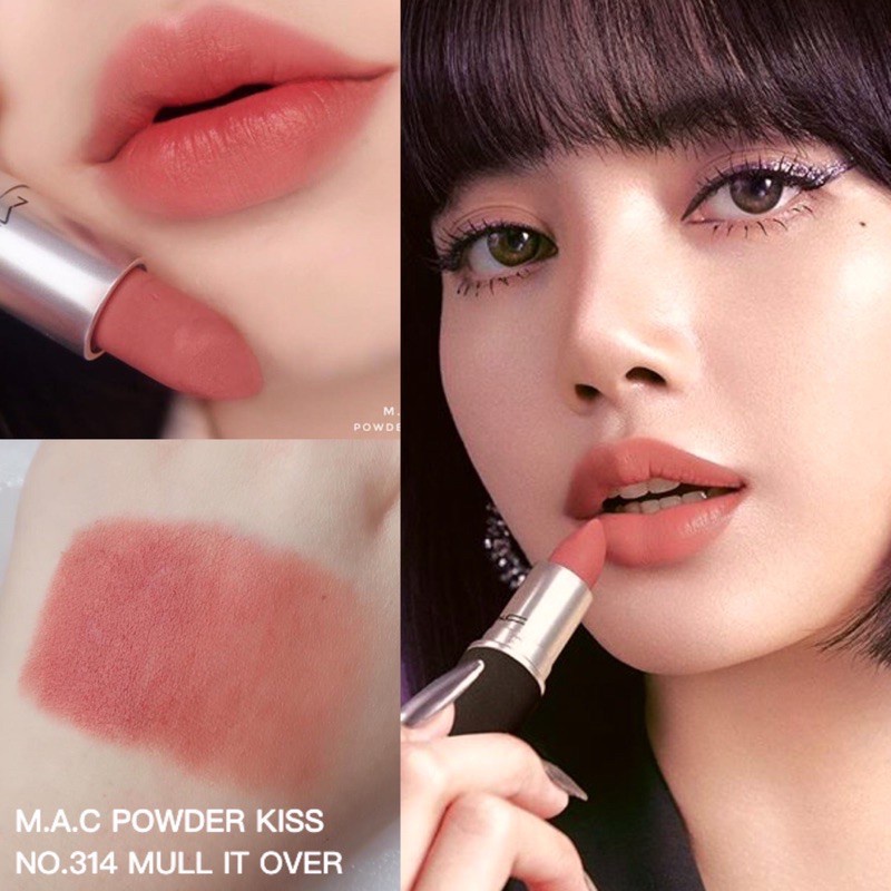 ภาพหน้าปกสินค้าลิปสติก M.A.C Powder Kiss Lipstick 314 Mull it over 316 923 พร้อมกล่องและถุงแบรนด์ แถมตัวอย่างน้ำหอม2ml ลิปmac จากร้าน urbanbelle.th บน Shopee