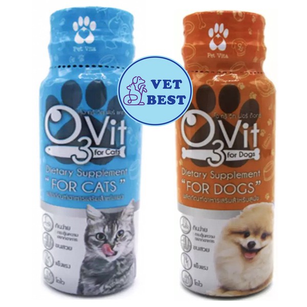 ภาพหน้าปกสินค้าO3vit 50ml วิตามินบำรุง แมว/หมา ให้อ้วน ขนสวย แข็งแรง มีไลซีน เสริมภูมิ จากร้าน vetbest บน Shopee