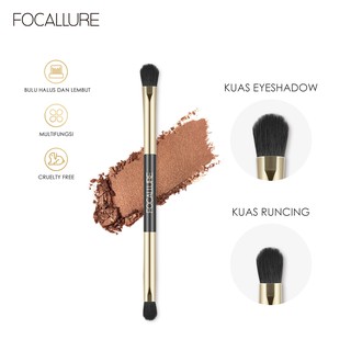 FOCALLURE แปรงแต่งหน้าอายแชโดว์ แบบสองหัว