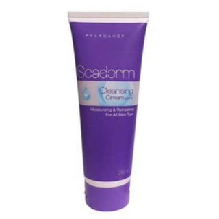 Scaderm Cleansing Cream pH5.5 สกาเดิร์ม คลีนซิ่ง ครีม ครีมทำความสะอาดผิวหน้าและผิวกาย ผิวบอบบาง/ผิวแพ้ง่ายใช้ได้ (200 G)