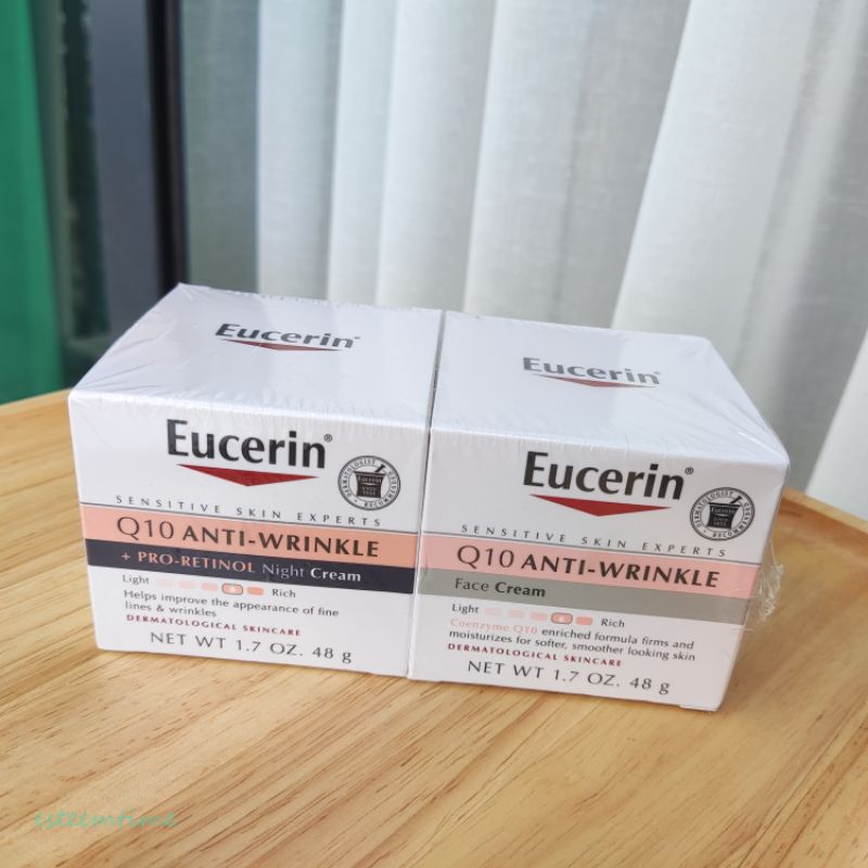 พร้อมส่ง-eucerin-q10-anti-wrinkle-day-face-cream-night-cream-2x48g