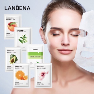 Lanbena มาส์กหน้า สารสกัดจากผลไม้ ให้ความชุ่มชื้น เพื่อความกระจ่างใส สไตล์ญี่ปุ่น