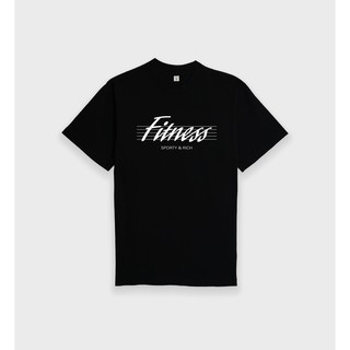 [ของแท้ 100%] เสื้อยืด SPORTY & RICH Fitness T Shirt Black แฟชั่น