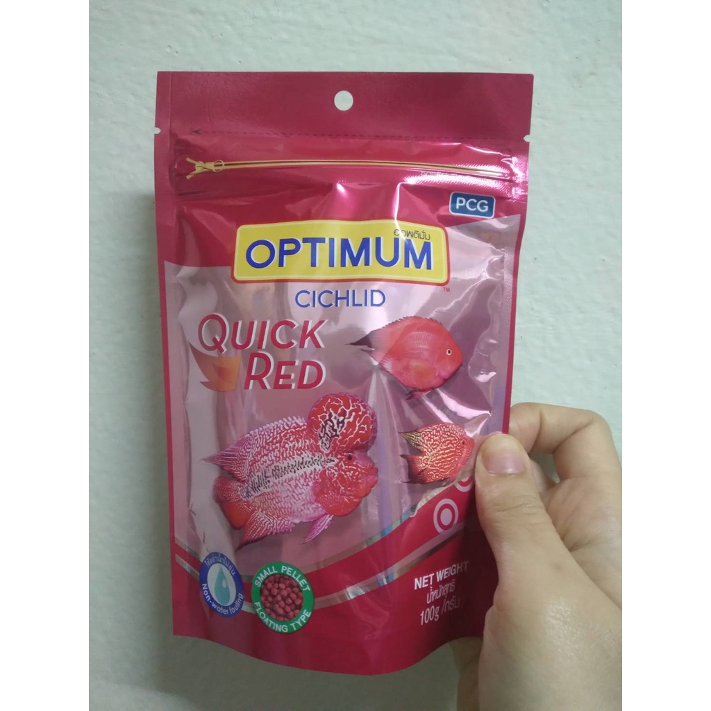 optimum-cichlid-อาหารปลา-สำหรับปลาหมอสีทุกสายพันธุ์-100-กรัม