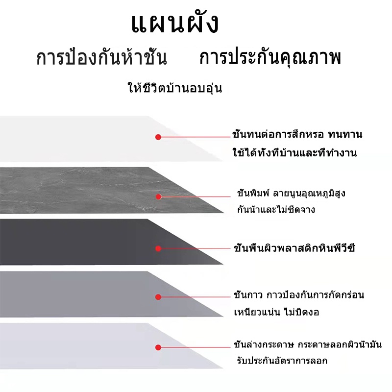 ภาพสินค้าปูพื้นห้องนอน กระเบื้องยางลายหินอ่อน ปูพื้นห้องนอน ลายไม้ กาวในตัว เสื่อน้ํามันปูพื้น (075) จากร้าน fanlife01 บน Shopee ภาพที่ 4