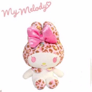 แท้ 100% จากญี่ปุ่น ตุ๊กตา ซานริโอ้ มาย เมโลดี้ Sanrio My Melody Leopard Pink Ribbon Plush Doll