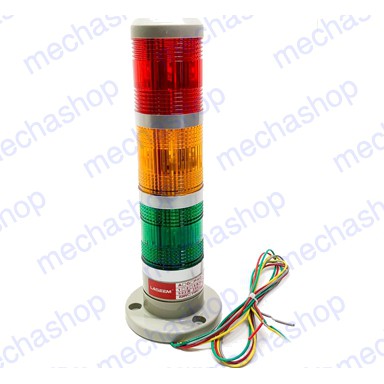 ไฟทาวเวอร์ไลท์-ไฟสัญญาณเตือน-12v-24v-220v-led-tower-lamp-indicator-red-yellow-and-green-แสงติดค้าง-ไม่มีเสียง