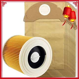 For Karcher Wet&amp;Dry Wd2 Vacuum Cleaner Filter And 10x Dust Bags