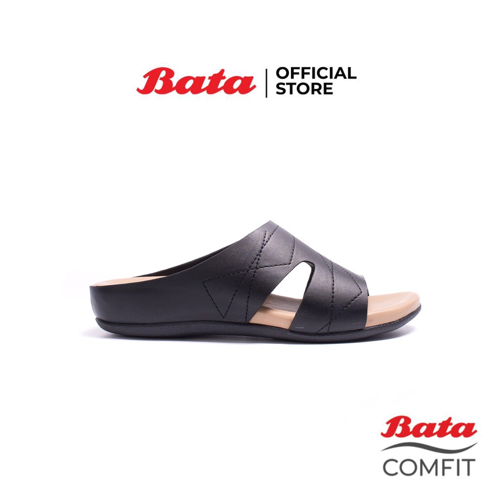 bata-comfit-บาจา-คอมฟิต-รองเท้าเพื่อสุขภาพ-รองแตะส้นหนา-1-นิ้ว-พื้นนิ่ม-ใส่สสบาย-รุ่น-batty-สีดำ-6616621