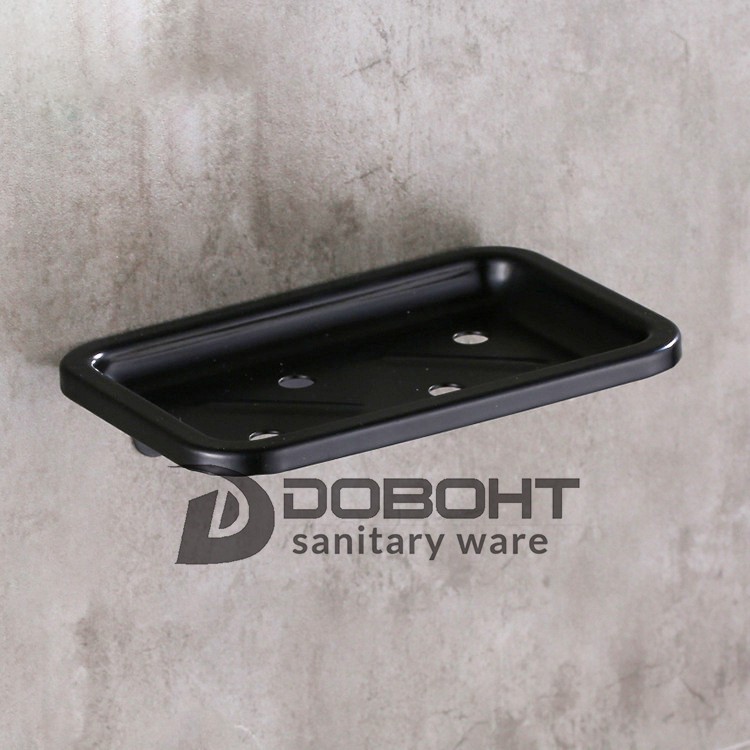 doboht-ติดผนังพื้นที่สีดำอลูมิเนียมจานสบู่โรงแรมอุปกรณ์ห้องน้ำฮาร์ดแวร์