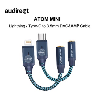 Audirect ATOM MINI Type-C เป็น 3.5 มม. เครื่องขยายเสียงหูฟัง USB DAC ES9280AC PRO ชิป PCM768 DSD512