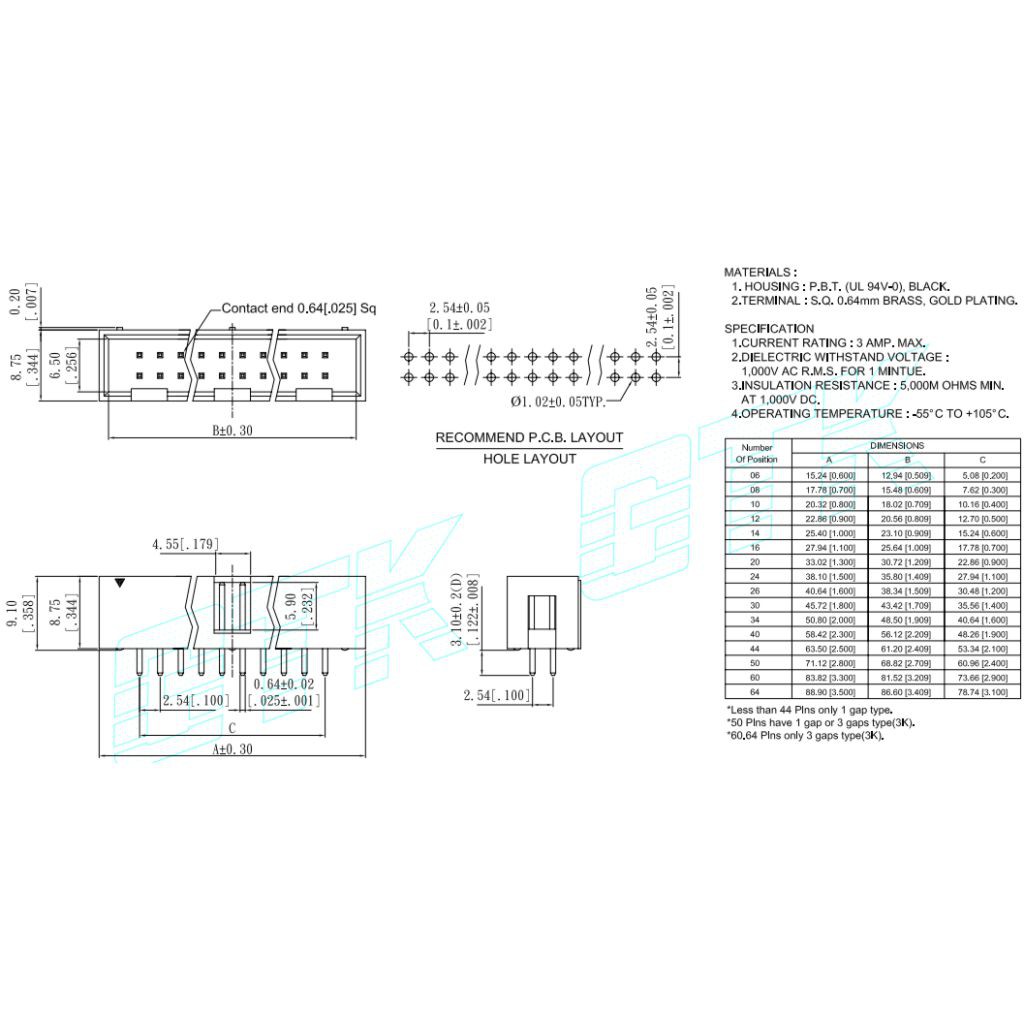 ขั้วเฮดเดอร์-ตัวผู้ขาตรง-box-header-connector-st