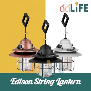 Edison String Lantern ไฟแคมป์ปิ้ง สไตล์ วินเทจ ไฟแคมป์ LED โคมไฟแขวนเต็นท์ ตะเกียงแคมป์ปิ้ง กลางแจ้ง ไฟตกแต่งร้าน กันน้ํา USB type-C Vintage Camping Light LX-998s DDLife