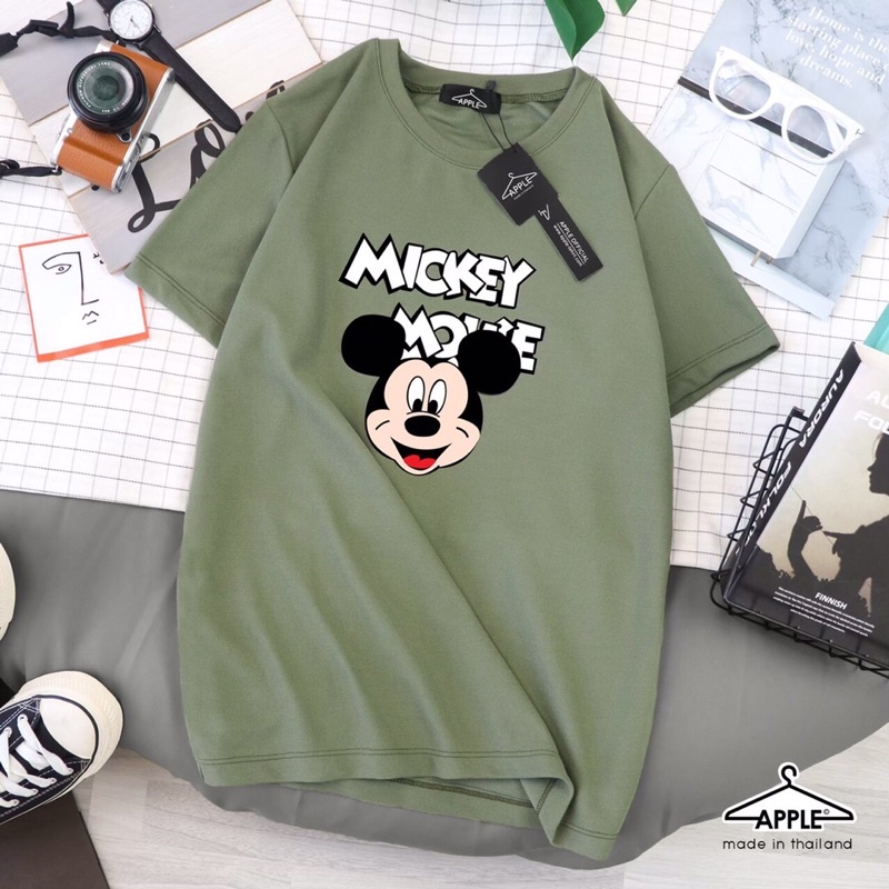 เสื้อสกรีน-mickey-mouse-ผ้าโปโล