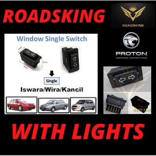 [ Led RED ] โปรตอน ISWARA / WIRA / KANCIL SAGA POWER WINDOW SWITCH UP DOWN 5 พิน สําหรับ UNIVERSAL 12V