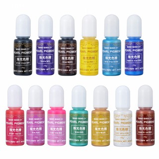 Bbyes ใหม่ เม็ดสีย้อมเรซิ่นอีพ็อกซี่ DIY 15 กรัม 11 สี