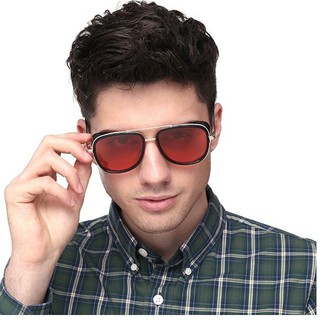 สินค้า iron Man แว่นตากันแดด กรอบโลหะ สำหรับผู้ชายและผู้หญิง sunglasses