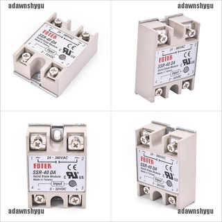 [adawnshygu] รีเลย์โซลิดสเตท SSR 40A พร้อมธงป้องกัน SSR-40DA