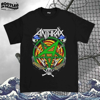 เสื้อยืด พิมพ์ลายวง Anthrax Merchendise สําหรับผู้ชายS-5XL