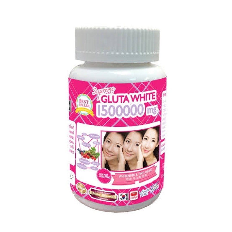 supreme-gluta-white-1500000-mg-30เม็ด