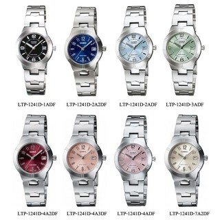 นาฬิกา คาสิโอ Casio Lady นาฬิกาข้อมือ รุ่น LTP-1241D ของแท้มีหลายสี