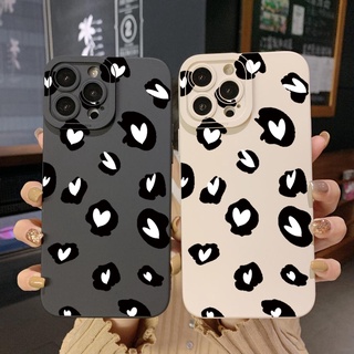 เคสโทรศัพท์มือถือ ขอบสี่เหลี่ยม ลายเสือดาว หัวใจ สําหรับ Xiaomi Redmi Note 11 Pro 5G 11S 10 Pro 4G 10S Redmi 10C 9C A2 A1