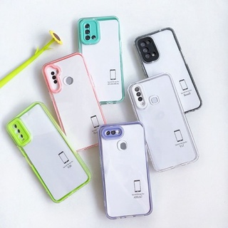 เคสประกบขอบสี oppo A12 A7 F9 A5s A15 A15s A54 4g  A95 A74 4g A76 A16k