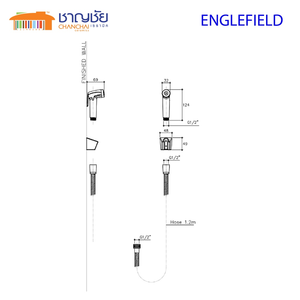 พร้อมส่ง-englefield-รุ่น-k-76252x-cp-สายฉีดชำระ-รุ่น-ซิกม่า