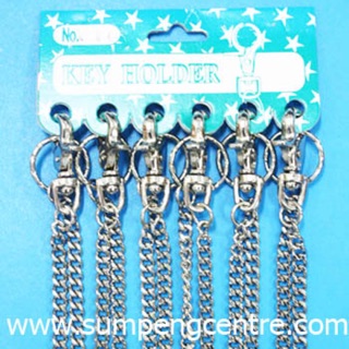 สินค้า พวงกุญแจก้ามปูมีโซ่ no:034 (6 ชิ้น),  Hook keychains with shackles no:034 (6 pieces)