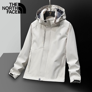 The North Face ใหม่ เสื้อแจ็กเก็ต เสื้อกันลม มีซิป พิมพ์ลาย กันน้ํา ถอดออกได้ สําหรับผู้หญิง M-3XL