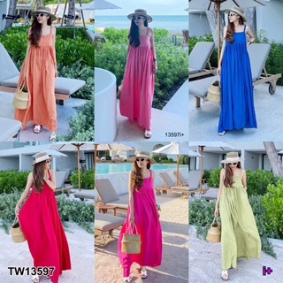 Maxi Dress เดรสยาวสายเดี่ยว ทรงบาบี้ KP13597