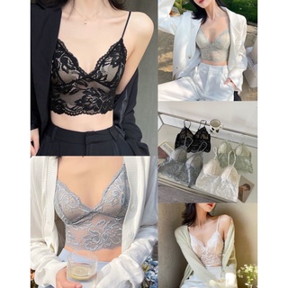 9002#พร้อมส่ง! บราลูกไม้ มีฟองในตัว ทรงสวยกระชับ ใส่สบาย สายปรับได้